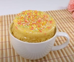 Receta del mug cake de vainilla al microondas